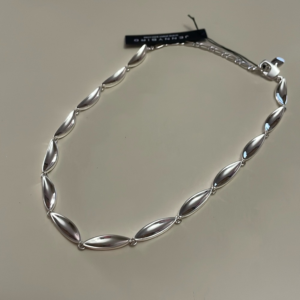 JENNY BIRD NWT Adjustable Silver Necklace - Picture 5 of 14
